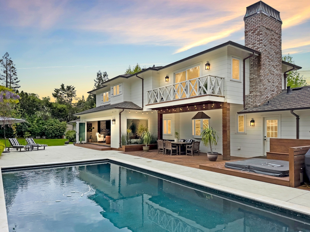 backyard view of a california home