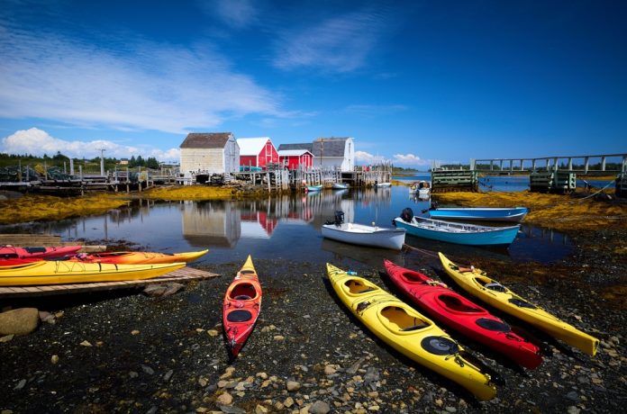 kayaks at blue rocks nova scotia