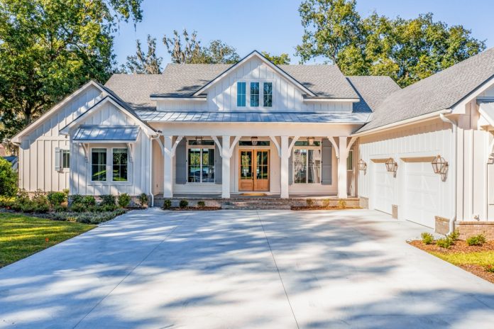 New construction luxury model home exterior